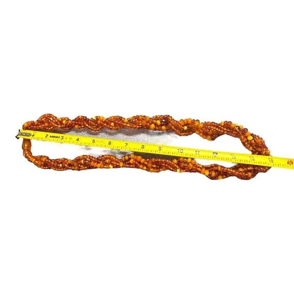 Vintage Baltic Amber Bead Necklace Multi-Strand Twist 30" Screw Clasp 121 grams - Picture 5 of 7